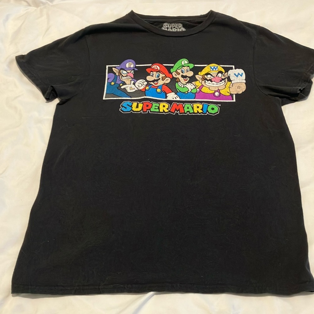 Nintendo Black Super Mario Short Sleeve Tee